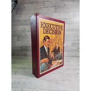 Vintage Bookshelf Board Game "EXECUTIVE DECISION" 1971 3M Faux Book